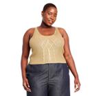 Women's Plus Size Cable Knit Sweater Tank - Kika Vargas X Target Gold