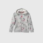 Girls' Unicorn Printed Zip-up Hoodie - Cat & Jack Heather Gray