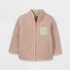 Toddler Sherpa Zip-up Sweatshirt - Cat & Jack Blush