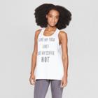 Women's I Like My Yoga Like I Like My Coffee. Hot Graphic Tank Top - C9 Champion White
