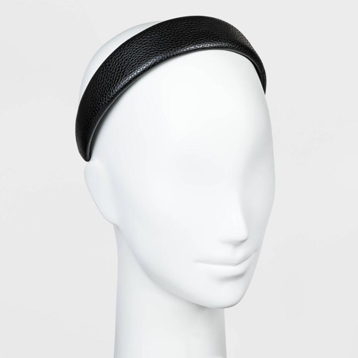 Faux Suede Hard Headband - Universal Thread Black
