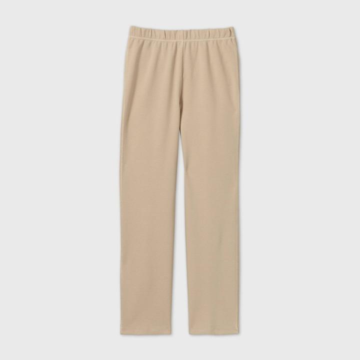 Girls' Adaptive Ponte Pants - Cat & Jack Khaki