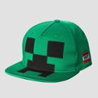 Kids Minecraft Creeper Mob Baseball Hat - Green, Kids Unisex