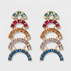 Sugarfix By Baublebar Colorful Crystal Drop Earrings - Rainbow, Women's