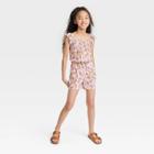 Girls' Ruffle Sleeve Romper - Cat & Jack