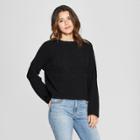 Women's Chenille Cable Pullover - Universal Thread Black