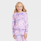 Girls' Crewneck Micro Fleece Pullover Sweatshirt - Cat & Jack Violet