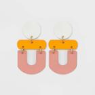 Multi Flat Geometric Sprayed Drop Earrings - Universal Thread ,
