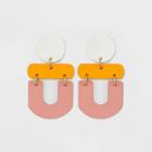 Multi Flat Geometric Sprayed Drop Earrings - Universal Thread ,