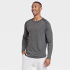 Men's Merino Wool Long Sleeve Athletic Top - All In Motion Heathered Black