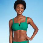Women's V-wire Bralette Bikini Top - Shade & Shore Green Jewel D/dd Cup