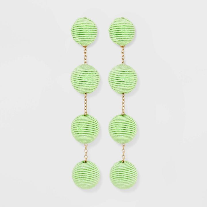 Sugarfix By Baublebar Beaded Sphere Statement Earrings - Green