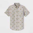 Ev Lgbt Pride Pride Gender Inclusive Adult Rainbow Lightning Print Button-down Shirt - Heather Gray Xs, Adult Unisex