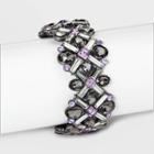 Pattern Crystal Stretch Bracelet - A New Day Black, Women's