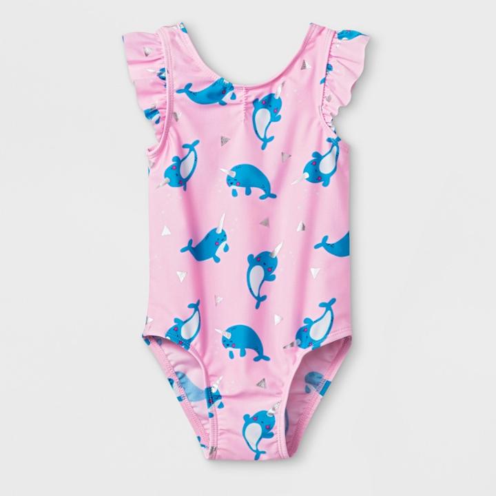 Baby Girls' Wide Strap One Piece Swimsuit - Cat & Jack Pink