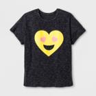 Shinsung Tongsang Women's Plus Size Short Sleeve Emoji T-shirt - Black