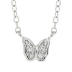 Target Ellen Sterling Silver Cubic Zirconia Children's Butterfly Necklace, Girl's