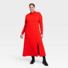 Women's Plus Size Long Sleeve Dress - Who What Wear Red