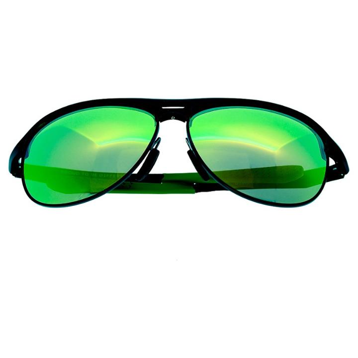 Breed Men's Jupiter Polorized Sunglasses With Aluminum Frame And Arms - Gunmetal (grey)/green