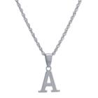 Target Women's Sterling Silver Initial Pendant - A (18), Sterling