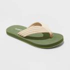 Boys' Cal Slip-on Thong Sandals - Cat & Jack Olive