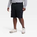 Men's Big & Tall 11 Relaxed Fit Cargo Shorts - Goodfellow & Co Black