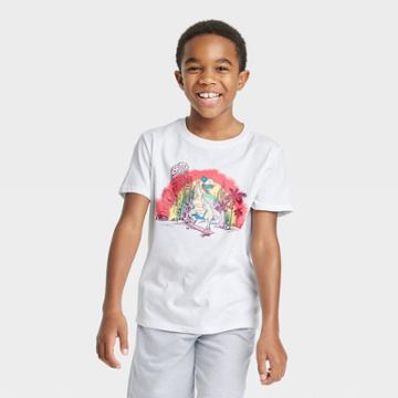 Boys' Short Sleeve Skateboarding Graphic T-shirt - Cat & Jack White
