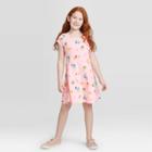Petitegirls' Short Sleeve Dress - Cat & Jack Pink L, Girl's,