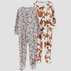 Carter's Just One You Toddler Boys' 2pk Bear Footed Pajama - 12m, One Color