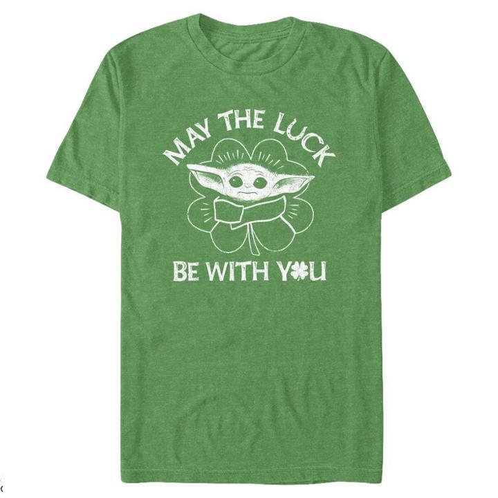 Fifth Sun Men's The Child Short Sleeve Graphic T-shirt - Heather Green