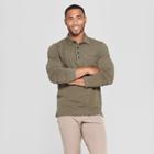 Mpg Sport Men's Long Sleeve Polo Shirt - Leaf Xxl,