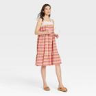 Women's Sleeveless Crochet Trim Dress - Universal Thread Striped S, Multicolor