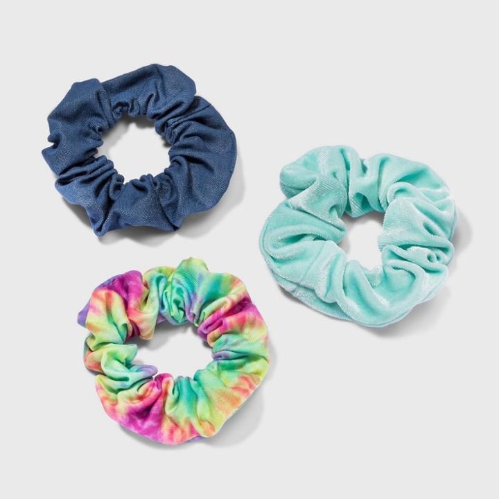 Girls' 3pk Scrunchie With Tie-dye Hair Elastic - Cat & Jack