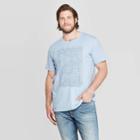 Petitemen's Big & Tall Short Sleeve Wavy Graphic T-shirt - Goodfellow & Co Breaktime Blue