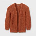 Girls' Long Open Cardigan - Cat & Jack Cinnamon