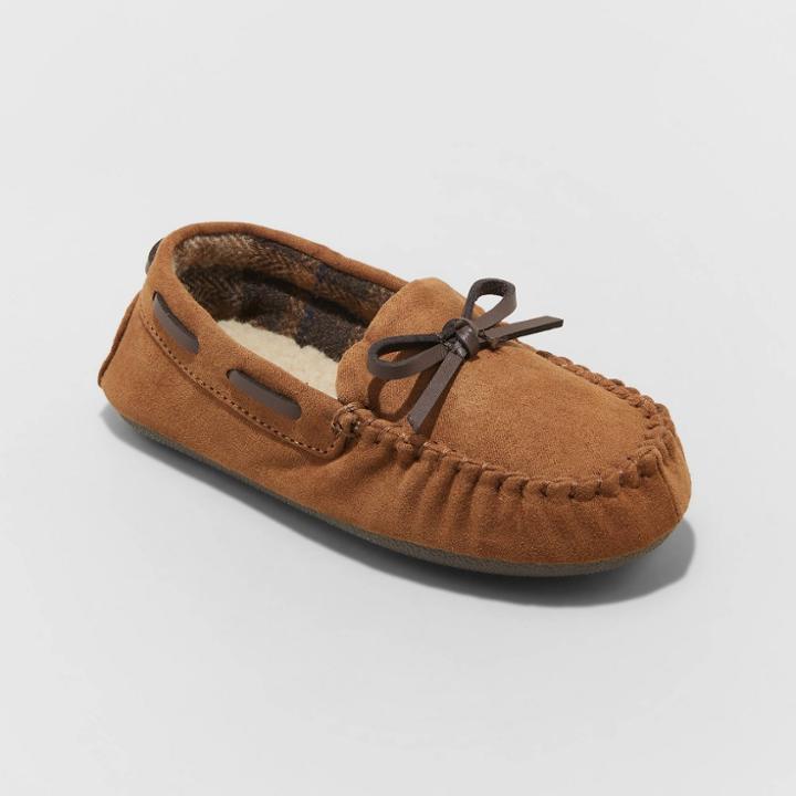 Toddler Boys' Carter Moccasin Slippers - Cat & Jack Chestnut
