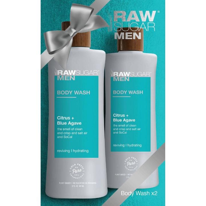 Raw Sugar Men's 2-pack Body Wash Citrus + Blue Agave