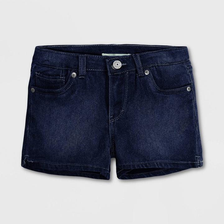 Levi's Little Girls' Jean Shorts - Dark Wash