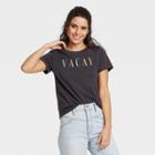 33 Revolutions Women's Vacay Short Sleeve Graphic T-shirt - Black