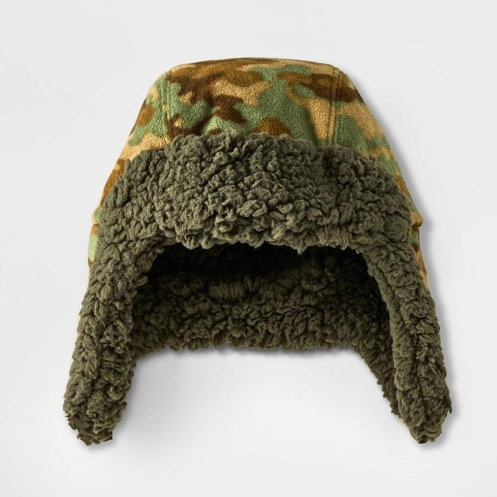 Boys' Camo Fleece Hat - Cat & Jack Brown