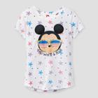 Disney Girls' Tsum Tsum Mickey Short Sleeve T-shirt - White