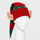 Ugly Stuff Holiday Supply Co. Women's Striped 3d Elf Ears Sleep Cap - Red/green - One Size, Women's, Green Red