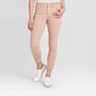 Women's High-rise Cropped Skinny Jeans - Universal Thread Vintage Rose 00, Women's, Pink