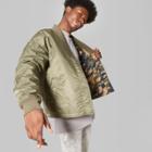 Men's Drop Shoulder Reversible Kimono Bomber Jacket - Original Use Paris Green