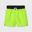 Toddler Boys' Solid Swim Trunks - Cat & Jack Green