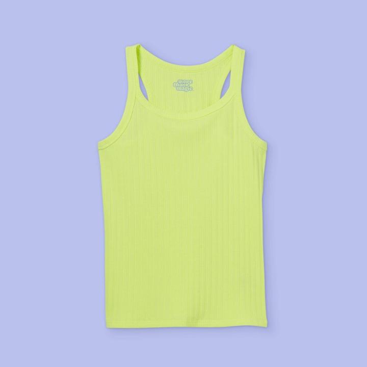 Girls' Rib Tank Top - More Than Magic Neon