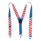 Wemco Striped Men's Americana Thick Strap Suspenders - Red/white/blue,