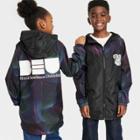 Little Giants Giant Shorties Black History Month Kids' Rain Coat - Black Abstract