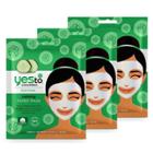 Yes To Cucumber Paper Mask Skincare Set - 3ct/0.67 Fl Oz Each