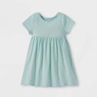 Toddler Girls' Printed Knit Short Sleeve Babydoll Dress - Cat & Jack Mint